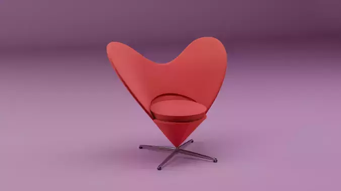Heart Pop Bold Heart-Shaped Lounge Chair 3D print model