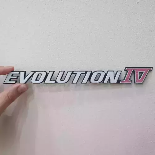 Mitsubishi Lancer    Evolution IV   Badge 3D print model
