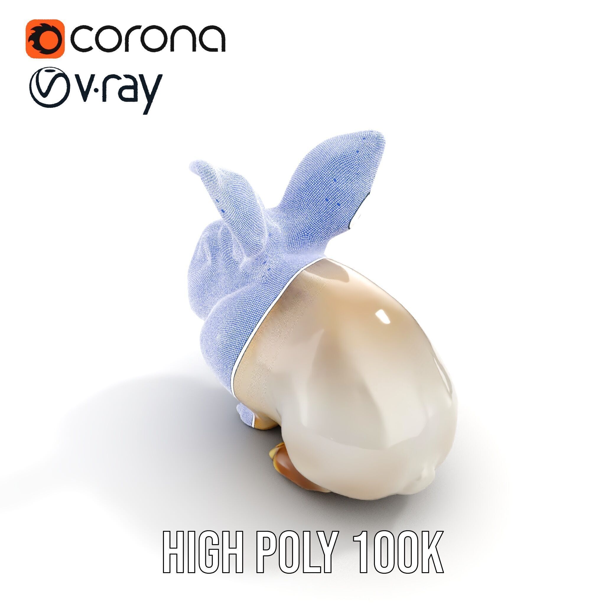 Realistic Rabbit Model Pack for D Rendering  Game Engines Low-poly 3D model_36