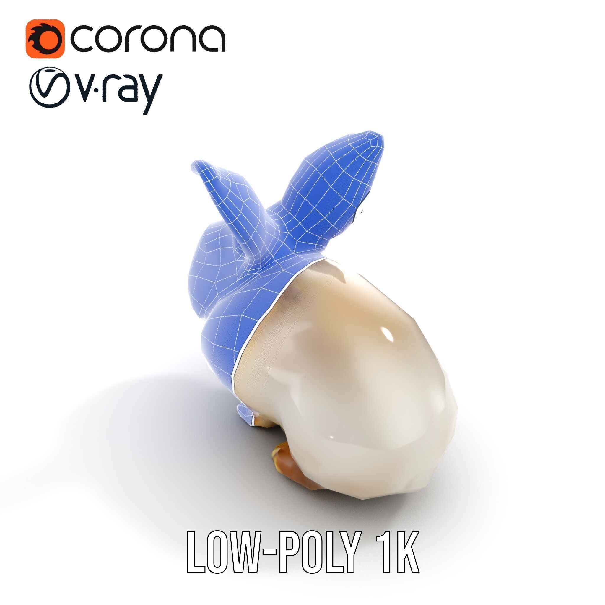 Realistic Rabbit Model Pack for D Rendering  Game Engines Low-poly 3D model_13