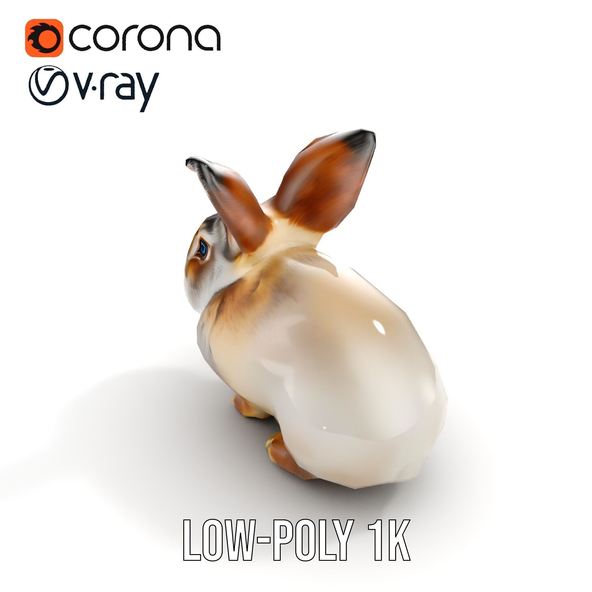 Realistic Rabbit Model Pack for D Rendering  Game Engines Low-poly 3D model_20