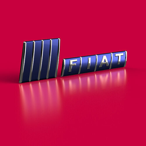 Fiat Coupe Front and Rear Badge 3D print model