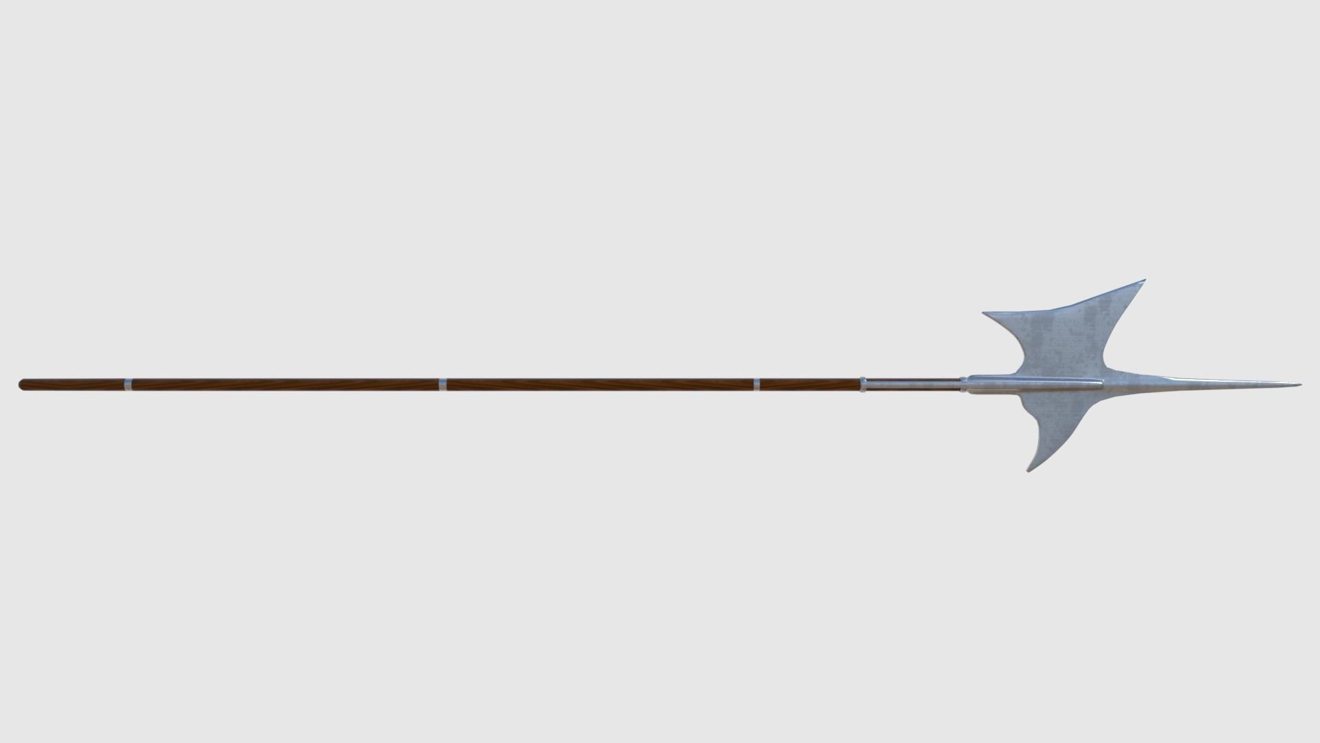 Halberd - Game Ready sword with wooden handle Low-poly 3D model