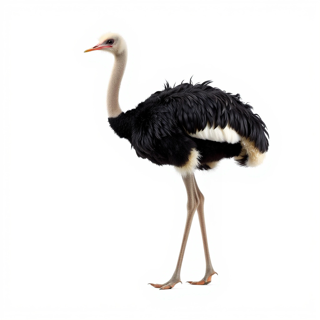 Ostrich Model Pack with Detailed Feather Texture Low-poly 3D model_2