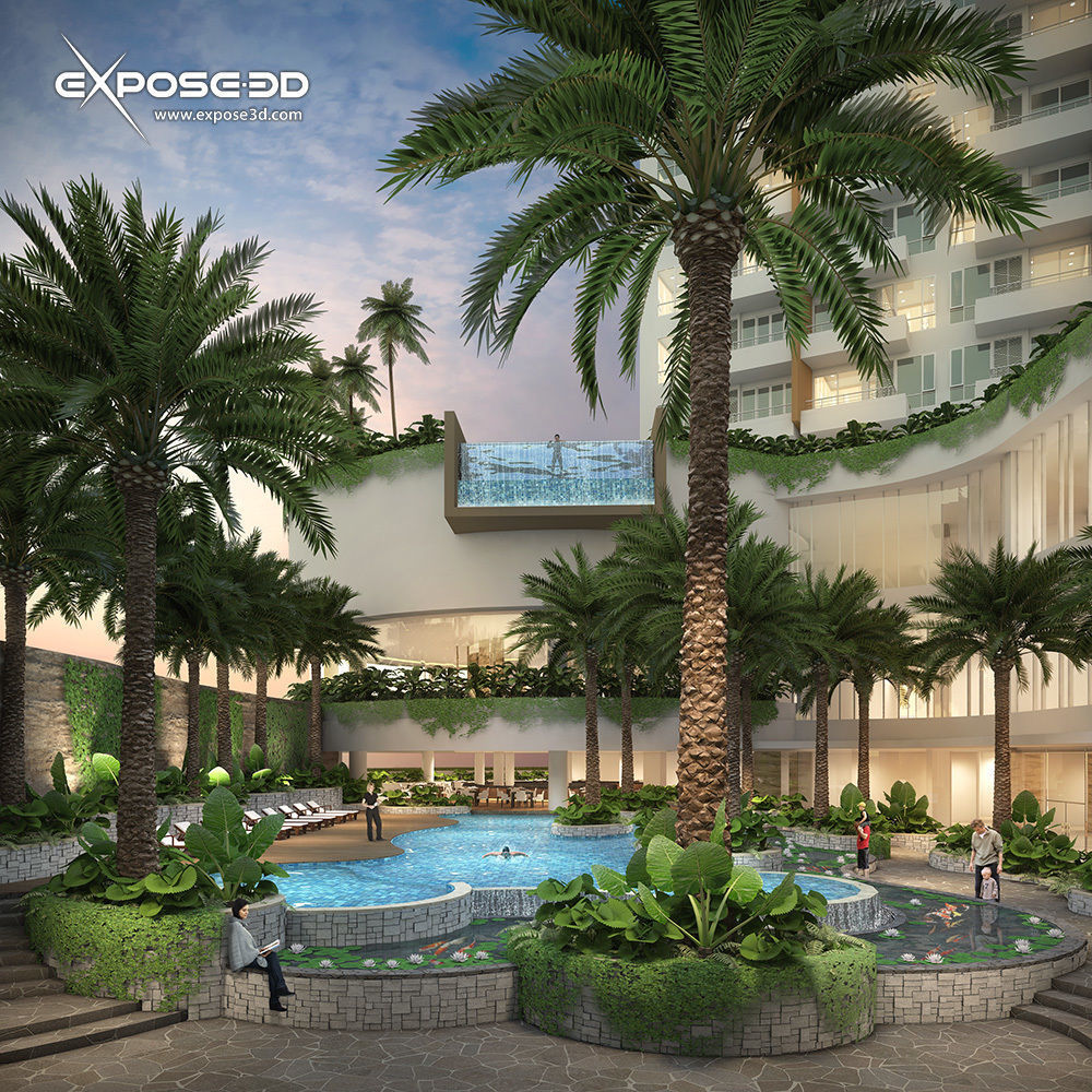 Alocasia Montana - large exotic tropical plant Low-poly 3D model_5