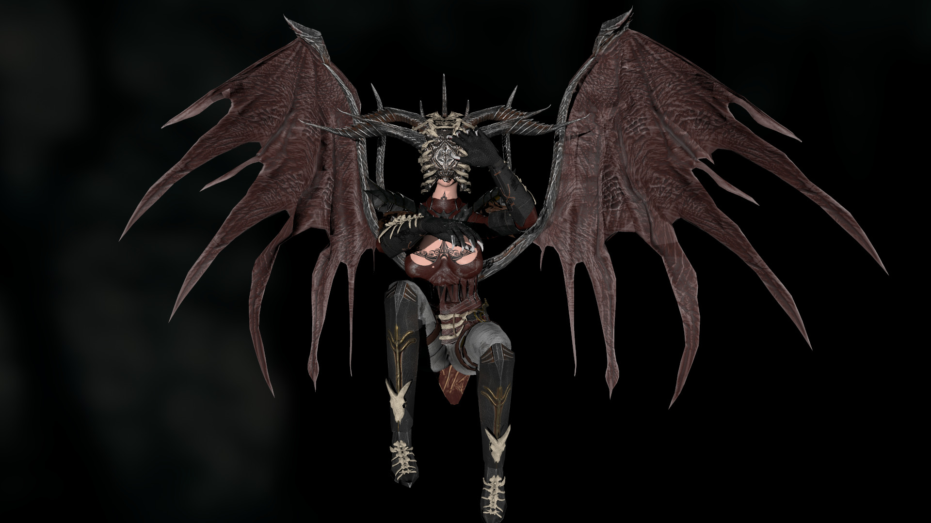 Dark Princess Low-poly 3D model_5