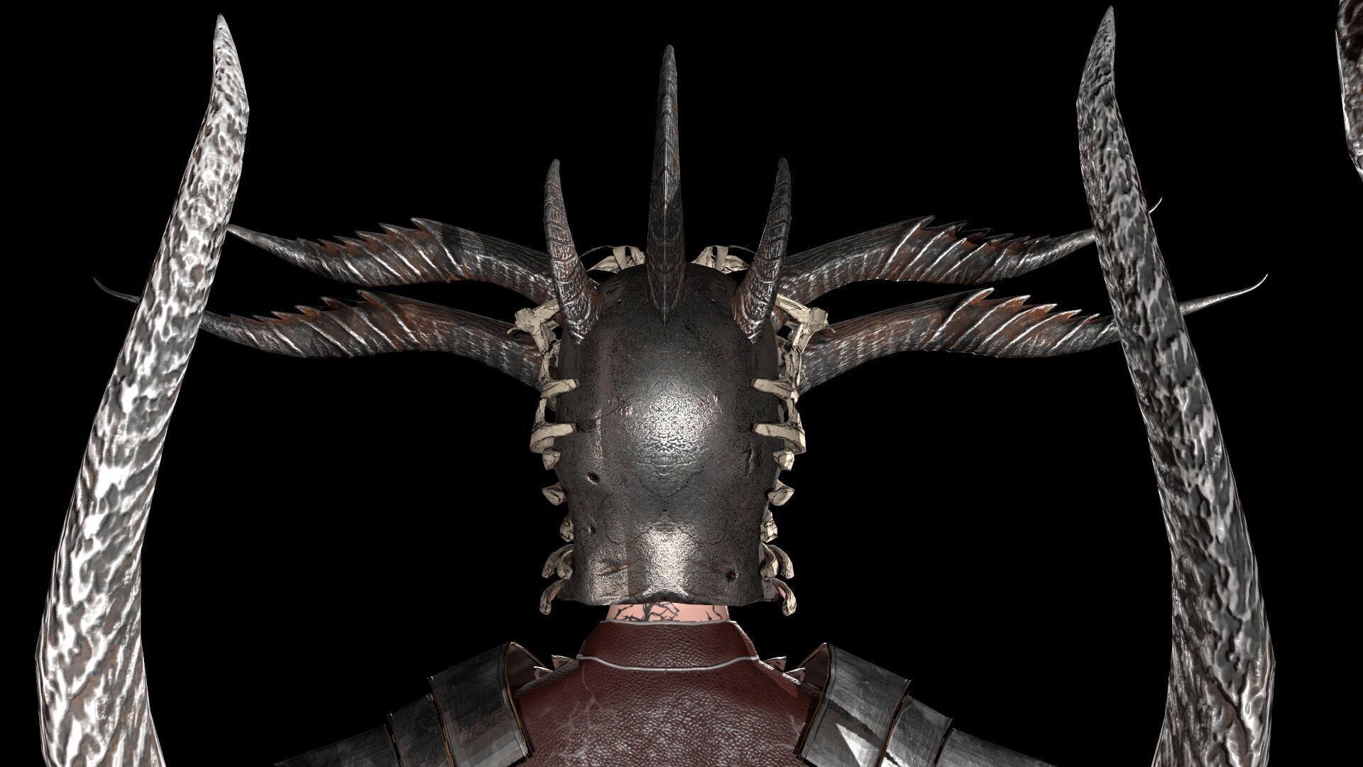 Dark Princess Low-poly 3D model_2