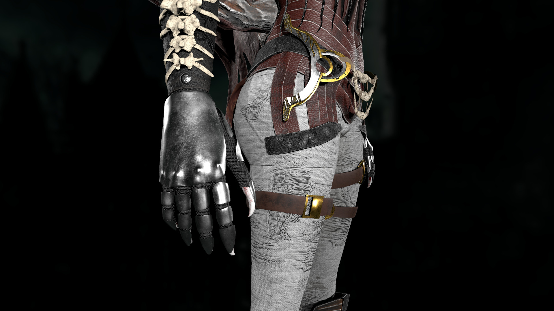 Dark Princess Low-poly 3D model_10