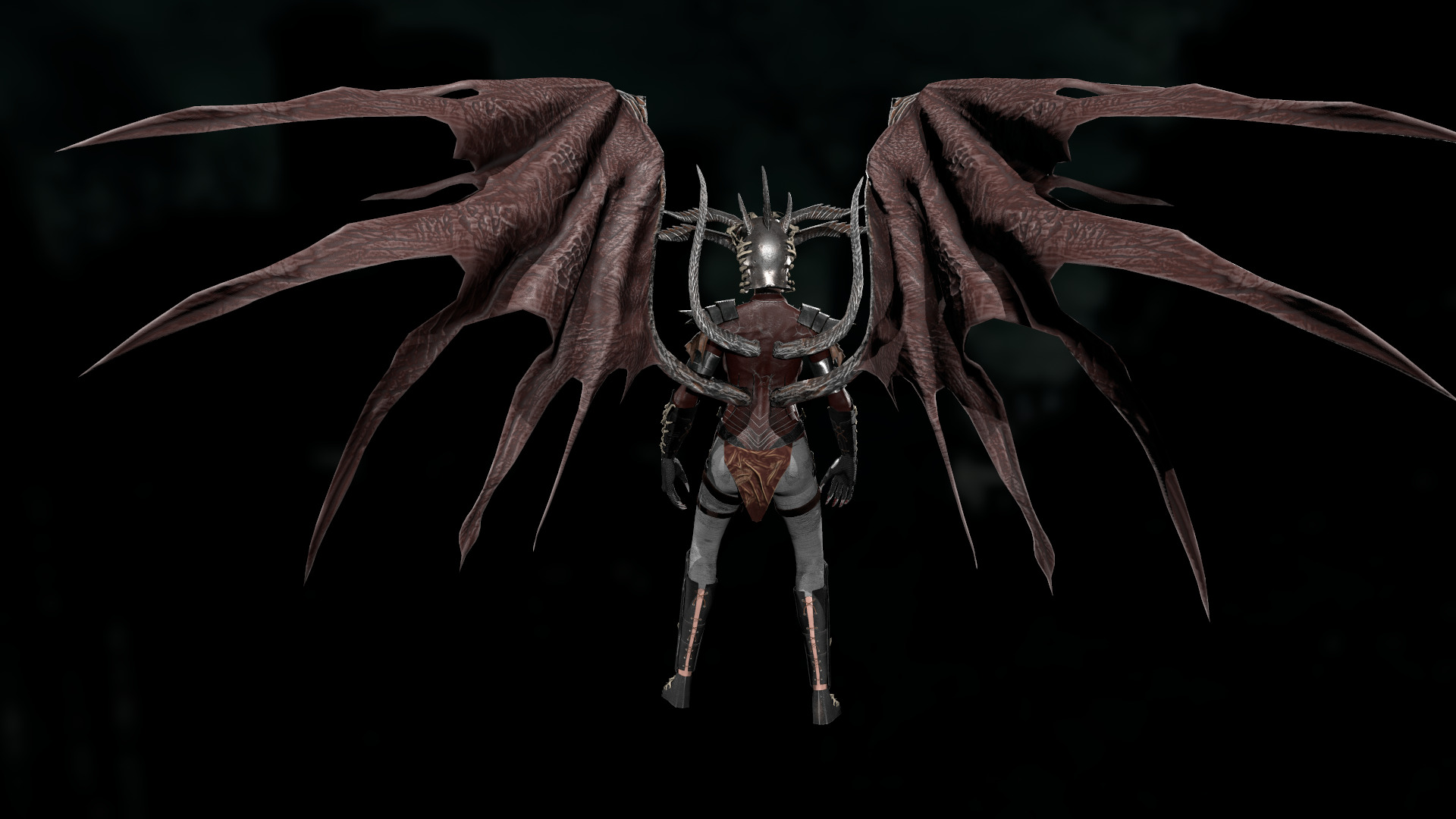 Dark Princess Low-poly 3D model_9