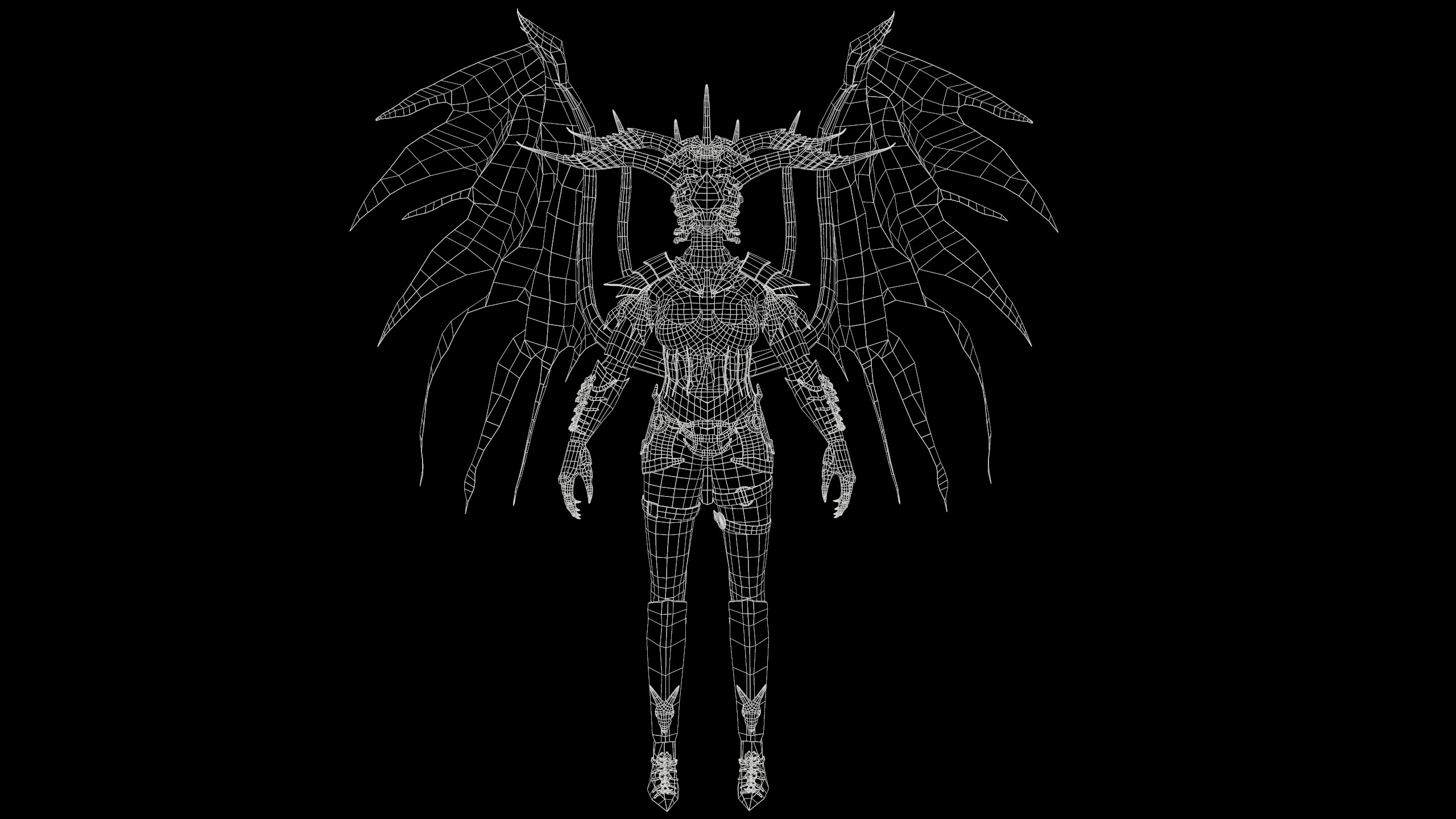 Dark Princess Low-poly 3D model_4