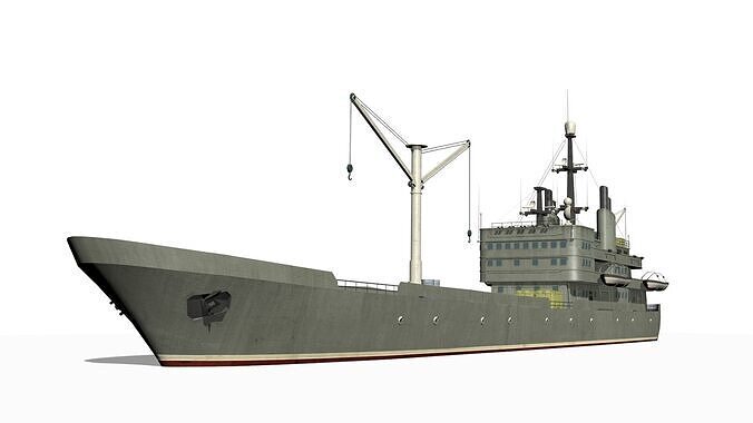 old ship Low-poly 3D model