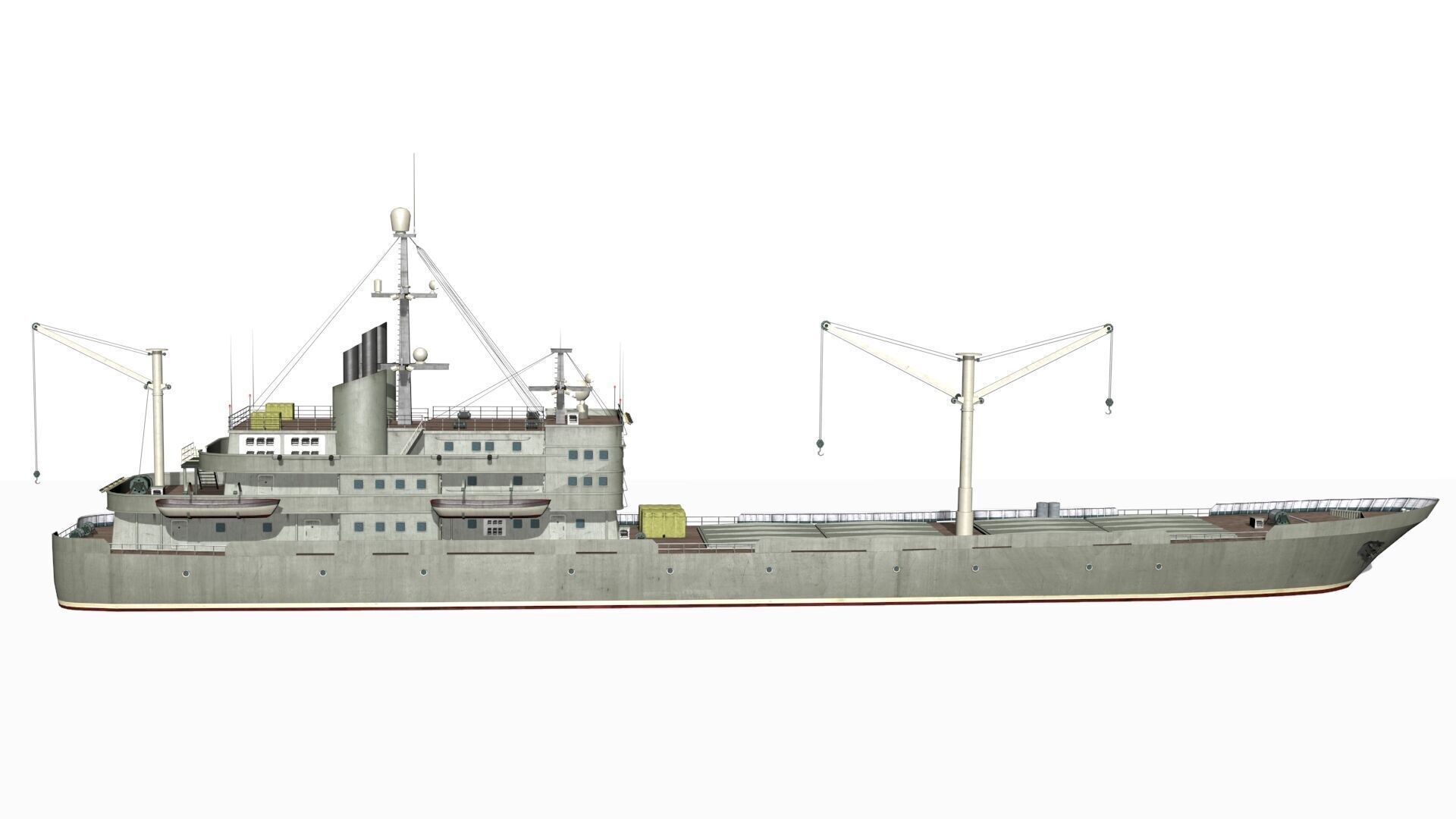 old ship Low-poly 3D model_7