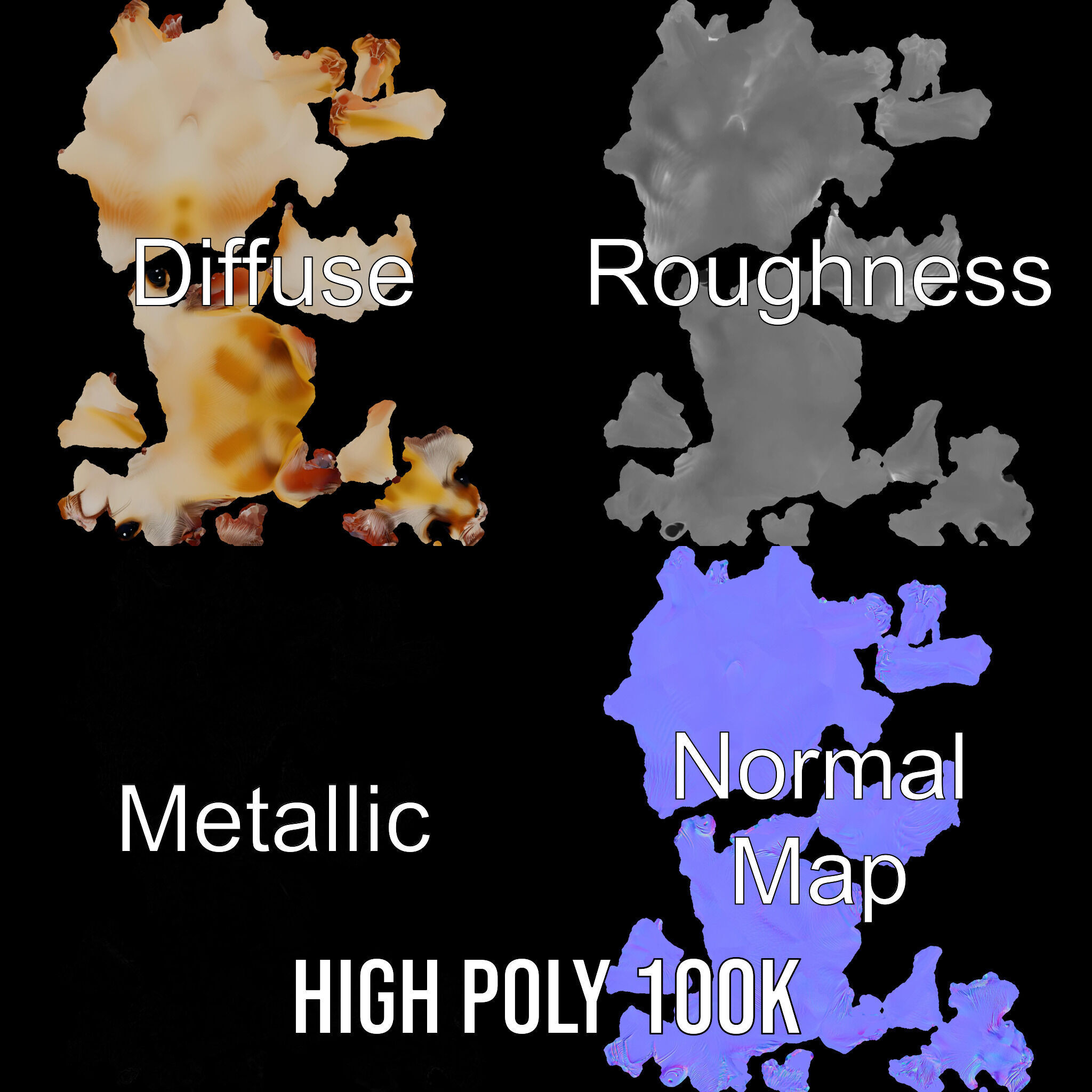 Fennec Fox D Model Pack for Animation and Games Low-poly 3D model_4