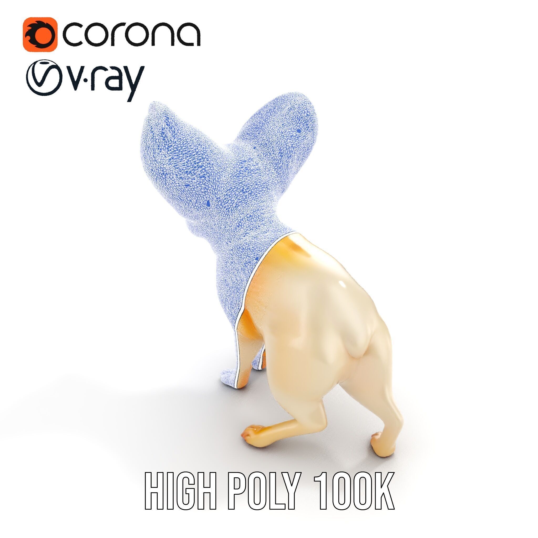 Fennec Fox D Model Pack for Animation and Games Low-poly 3D model_17