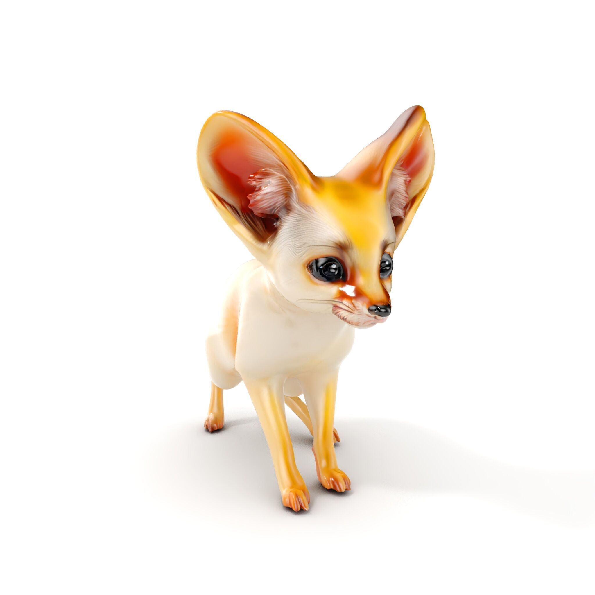 Fennec Fox D Model Pack for Animation and Games Low-poly 3D model_7