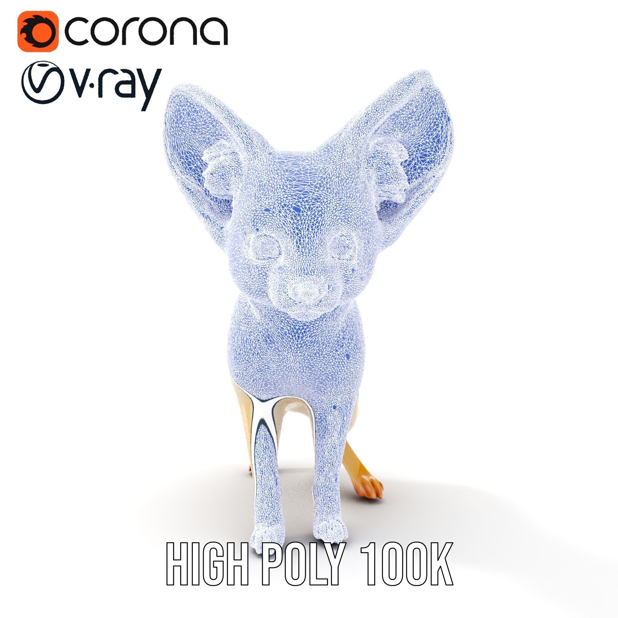 Fennec Fox D Model Pack for Animation and Games Low-poly 3D model_39