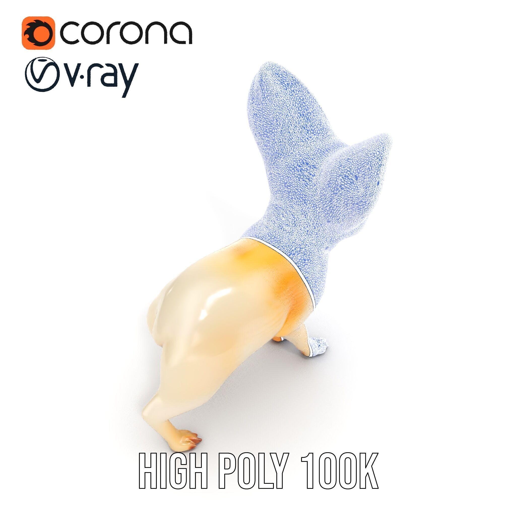 Fennec Fox D Model Pack for Animation and Games Low-poly 3D model_23