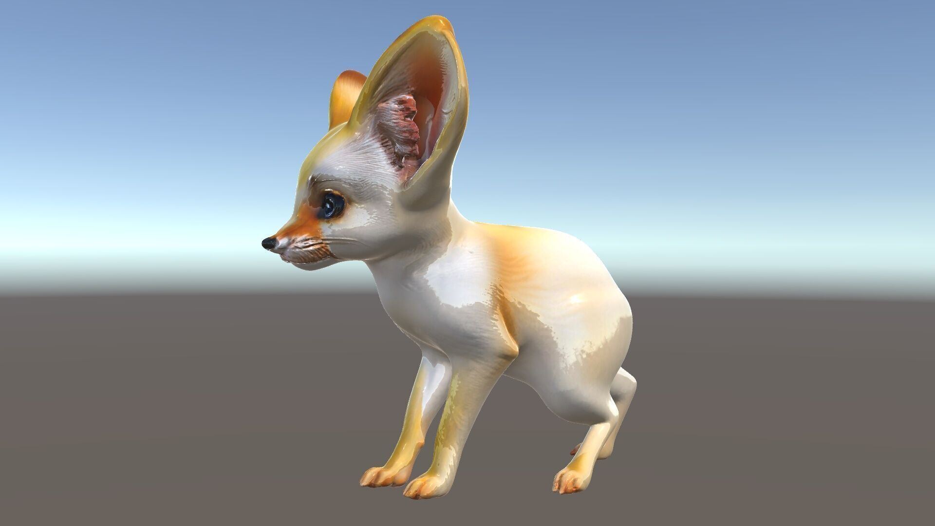 Fennec Fox D Model Pack for Animation and Games Low-poly 3D model_6