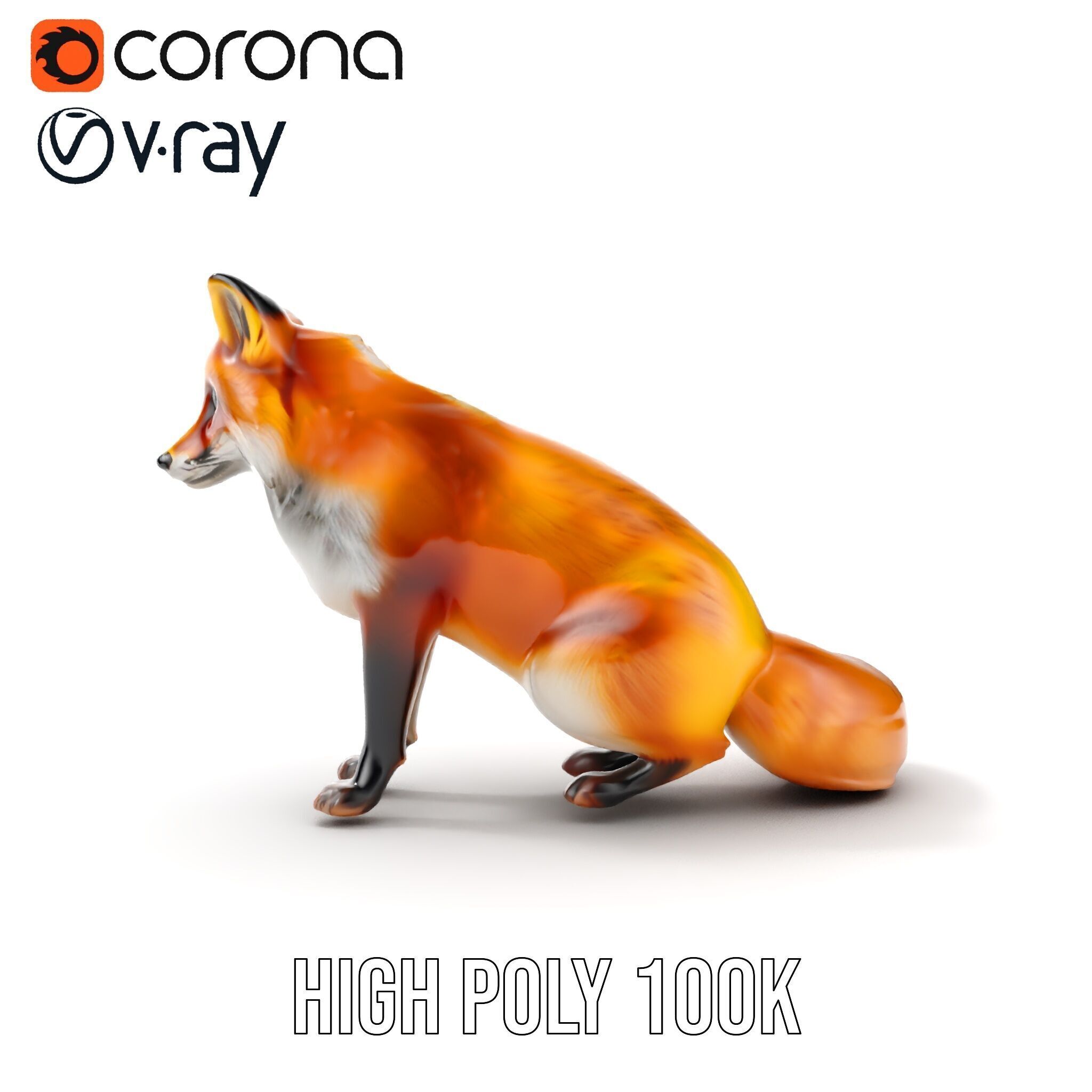 Realistic Fox Model Pack for D Animation and Rendering Low-poly 3D model_27