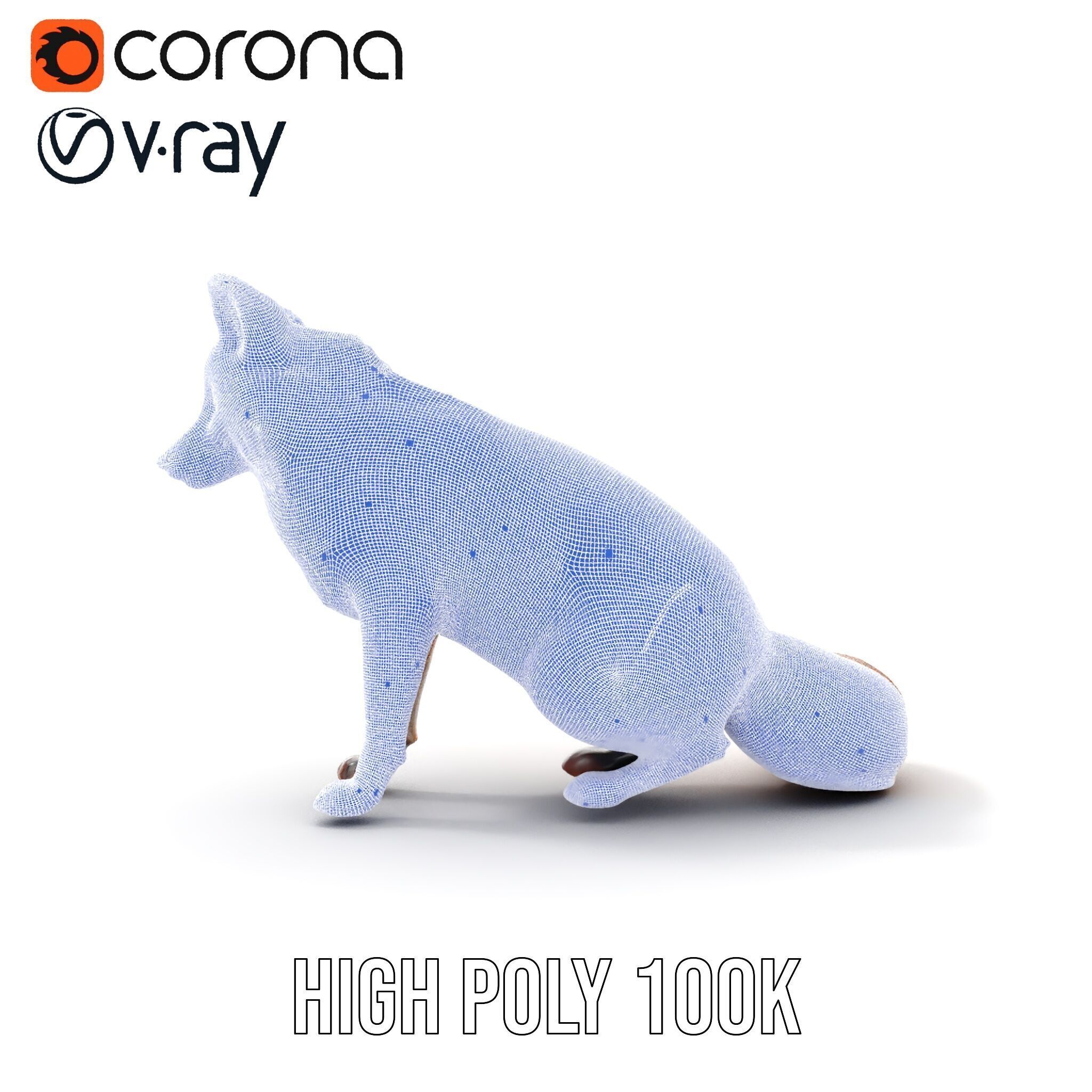 Realistic Fox Model Pack for D Animation and Rendering Low-poly 3D model_38