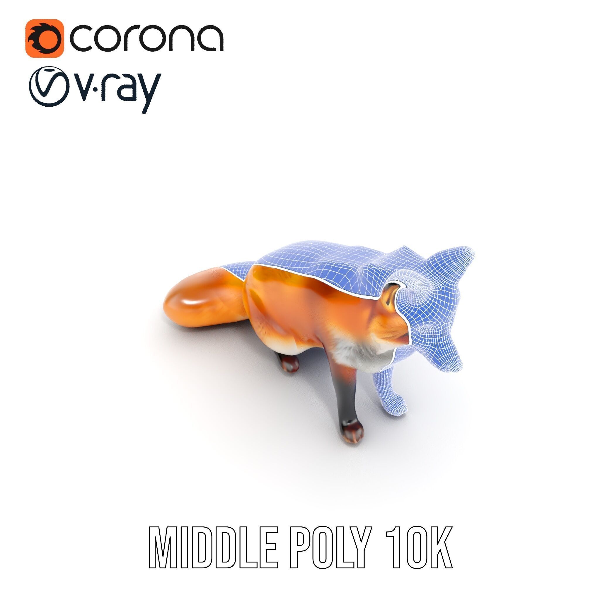 Realistic Fox Model Pack for D Animation and Rendering Low-poly 3D model_31