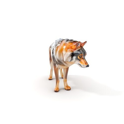 Wolf Animal Model Pack  Realistic Fur and Texture Low-poly 3D model