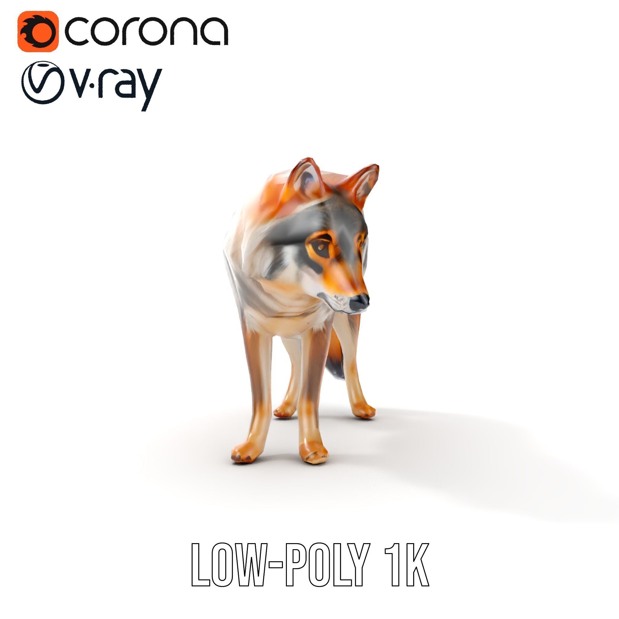 Wolf Animal Model Pack  Realistic Fur and Texture Low-poly 3D model_8