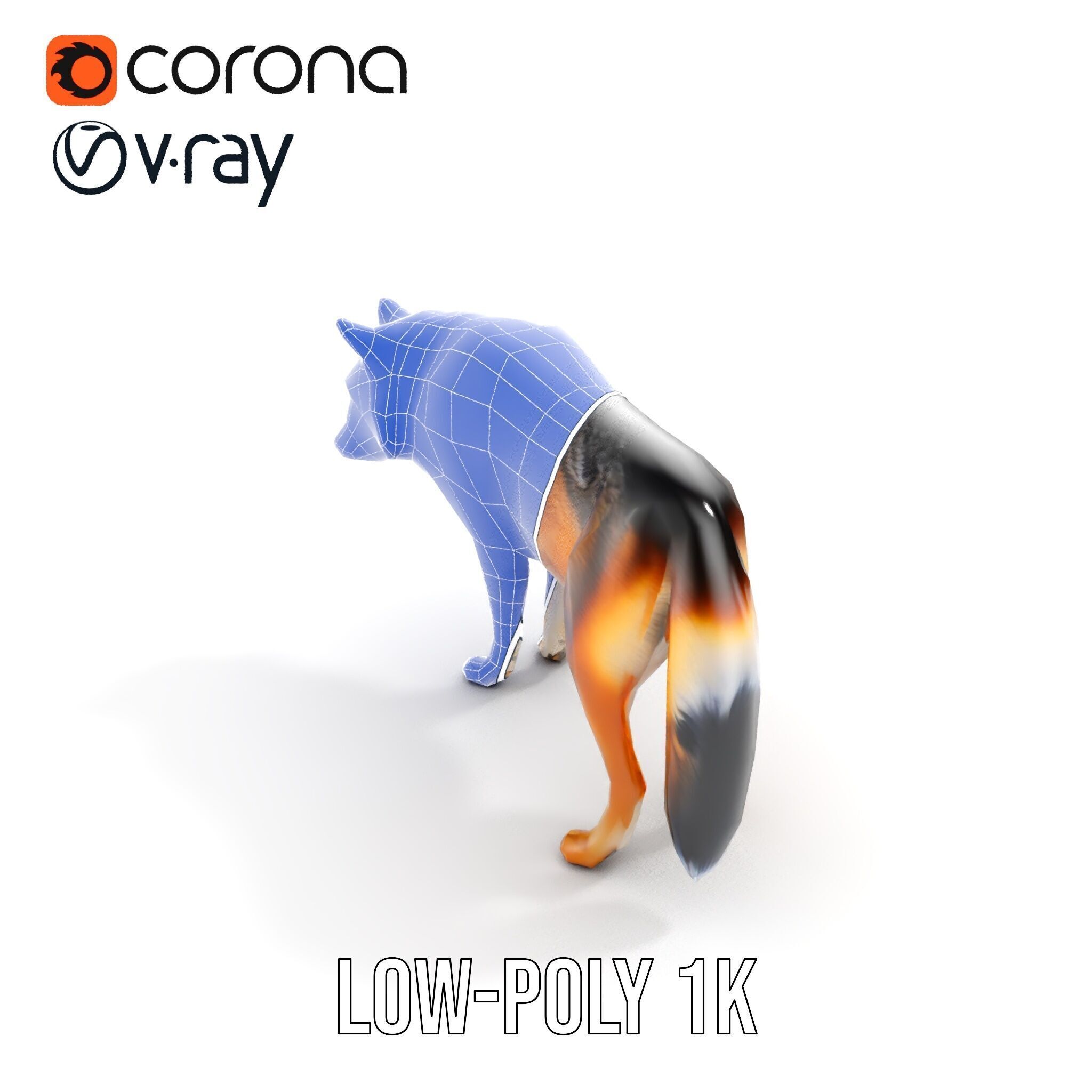 Wolf Animal Model Pack  Realistic Fur and Texture Low-poly 3D model_22