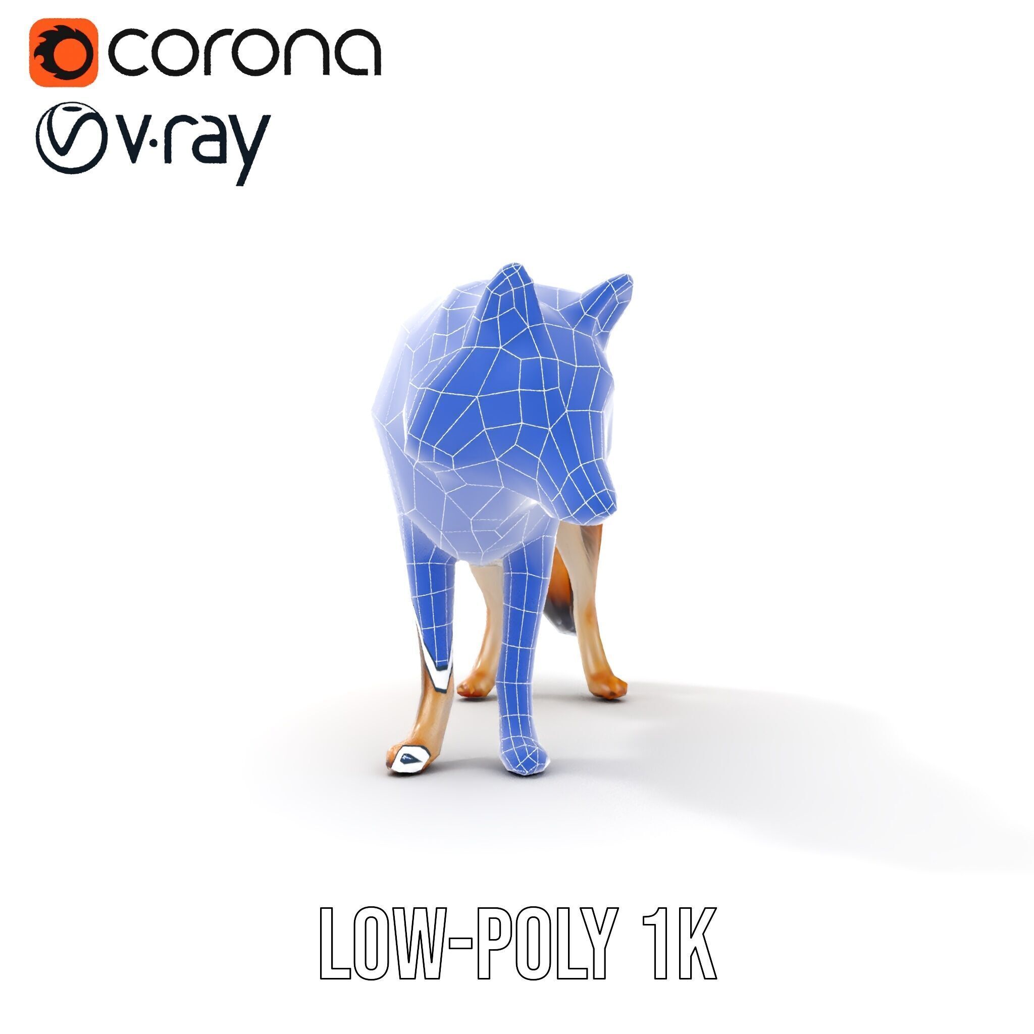 Wolf Animal Model Pack  Realistic Fur and Texture Low-poly 3D model_33