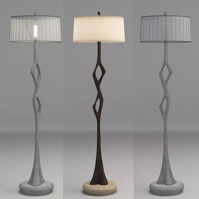 Gerard Sarona floor lamp Low-poly 3D model_0