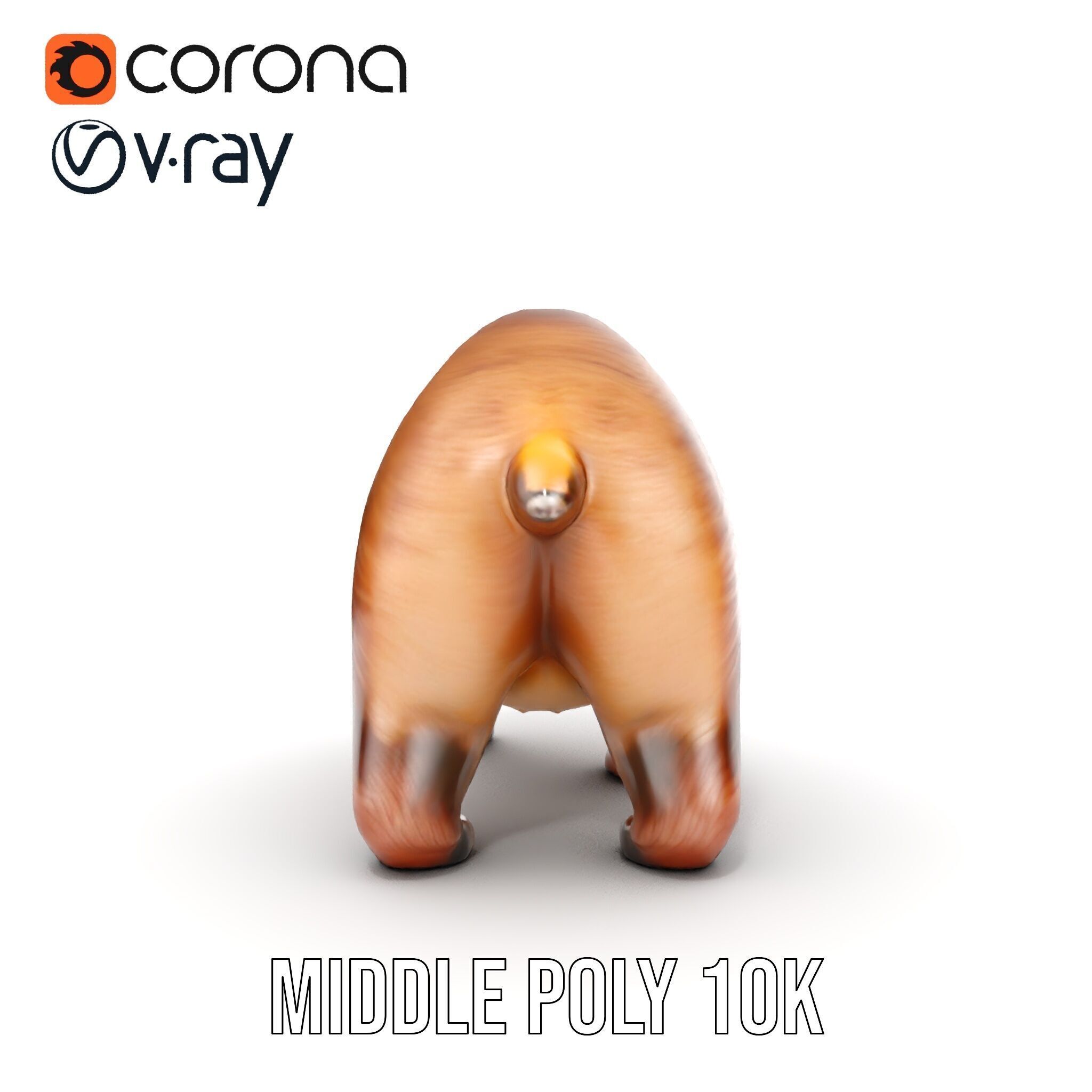 Realistic Bear Model Pack with Diverse Level of Detail Low-poly 3D model_9