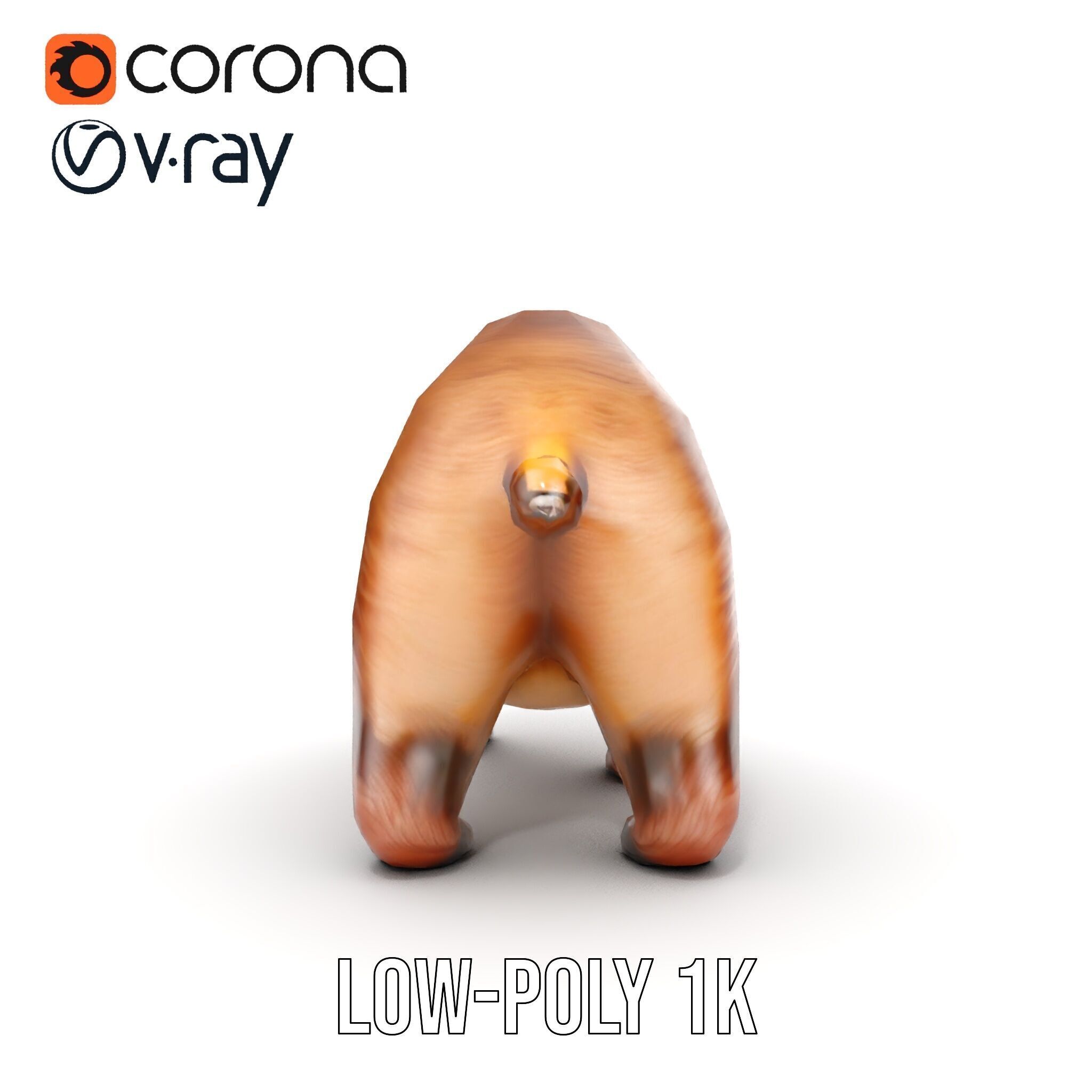 Realistic Bear Model Pack with Diverse Level of Detail Low-poly 3D model_21