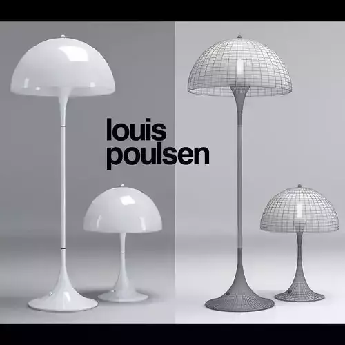 Louis Poulsen Panthella lamps 3D model