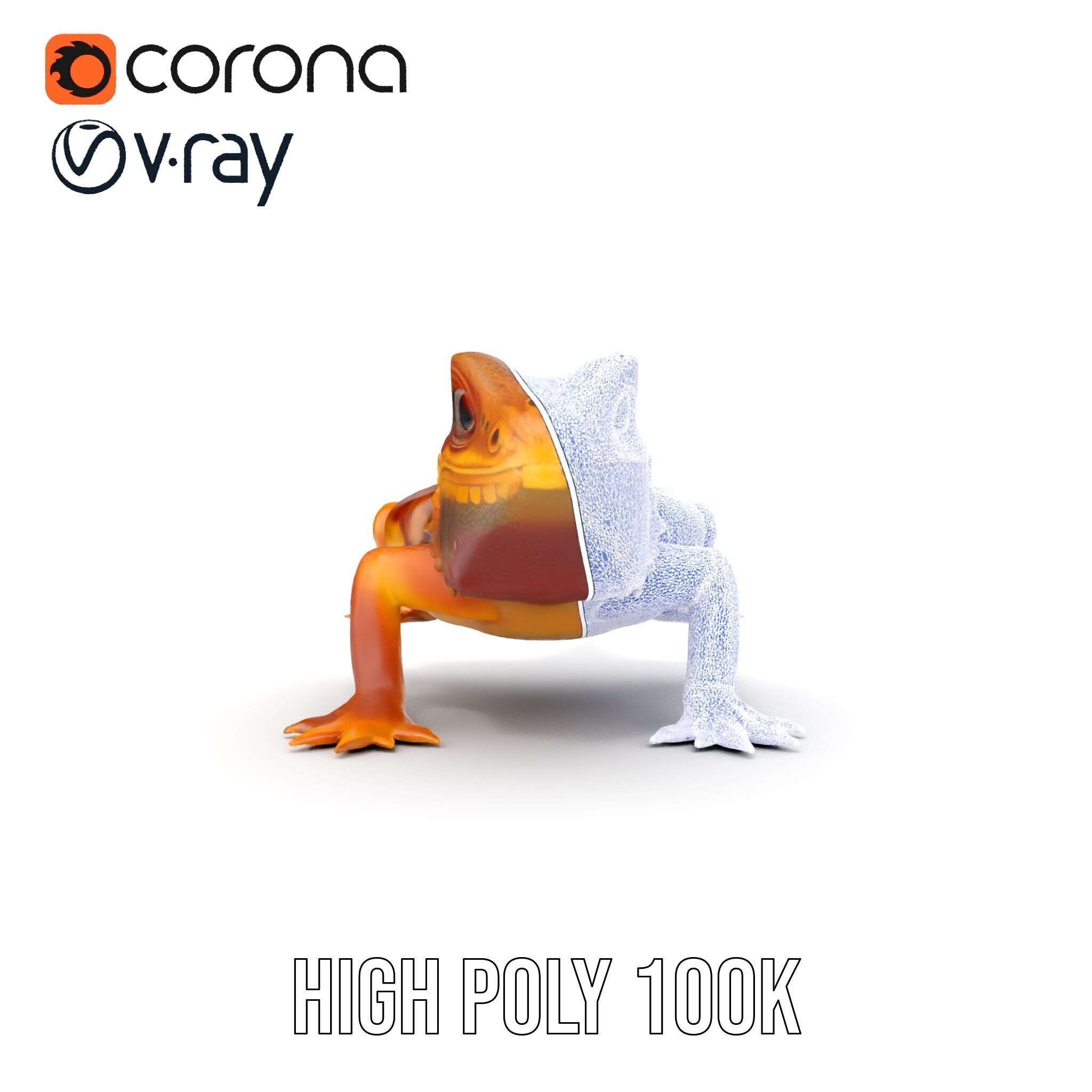 Bearded Lizard Model Pack with Detailed Textures Low-poly 3D model_23