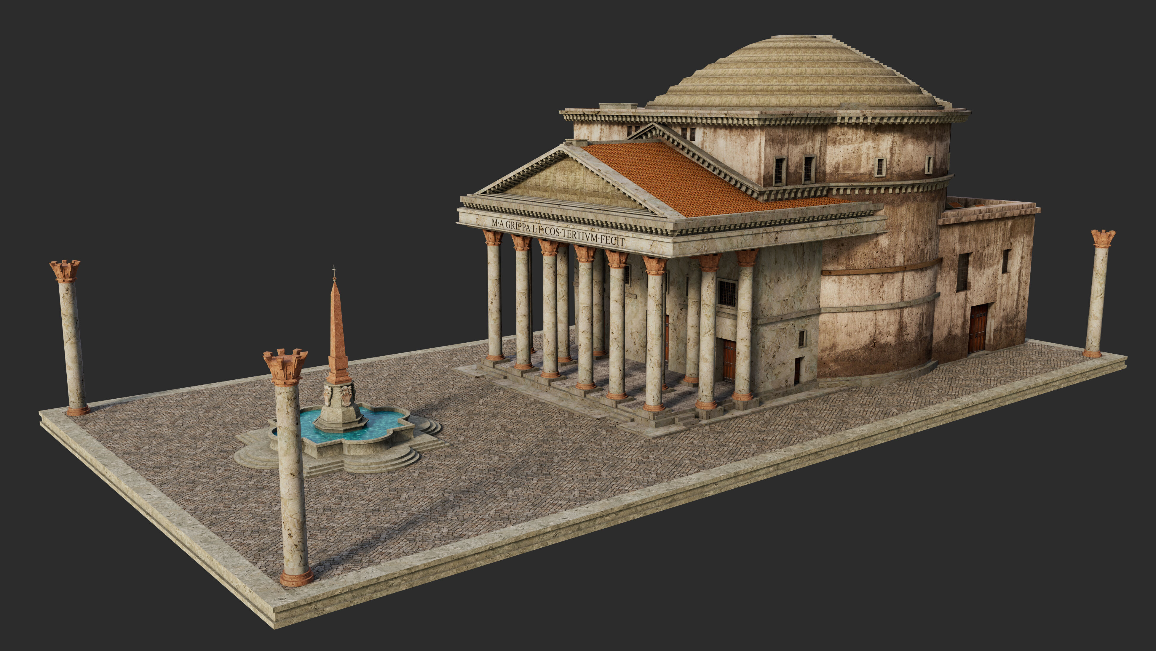 Pantheon in Rome 3D model_5