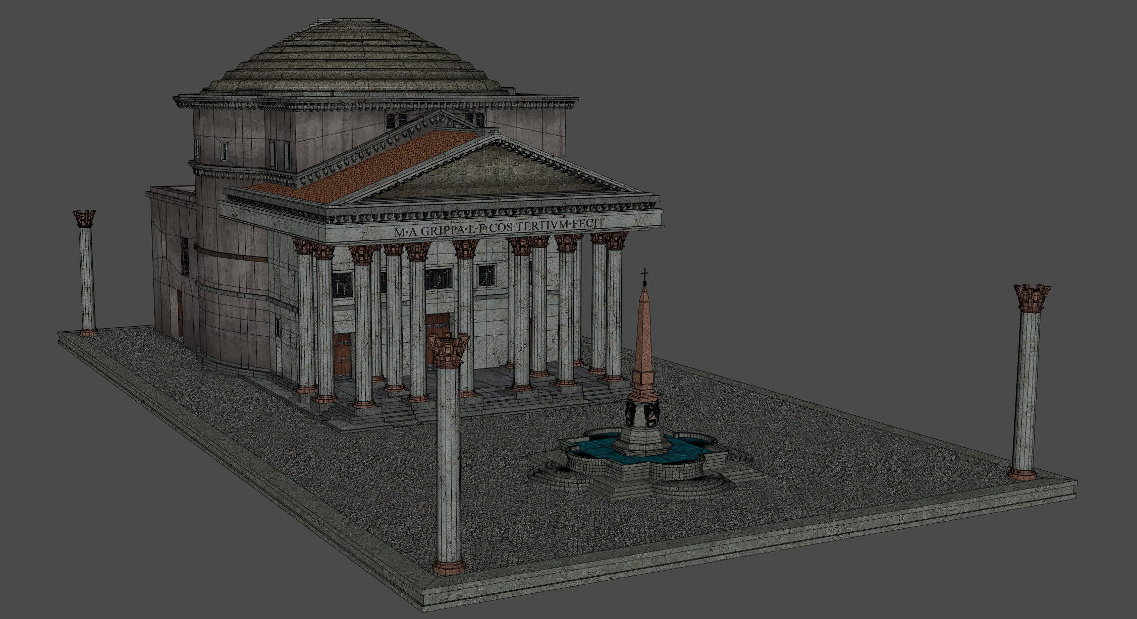 Pantheon in Rome 3D model_10