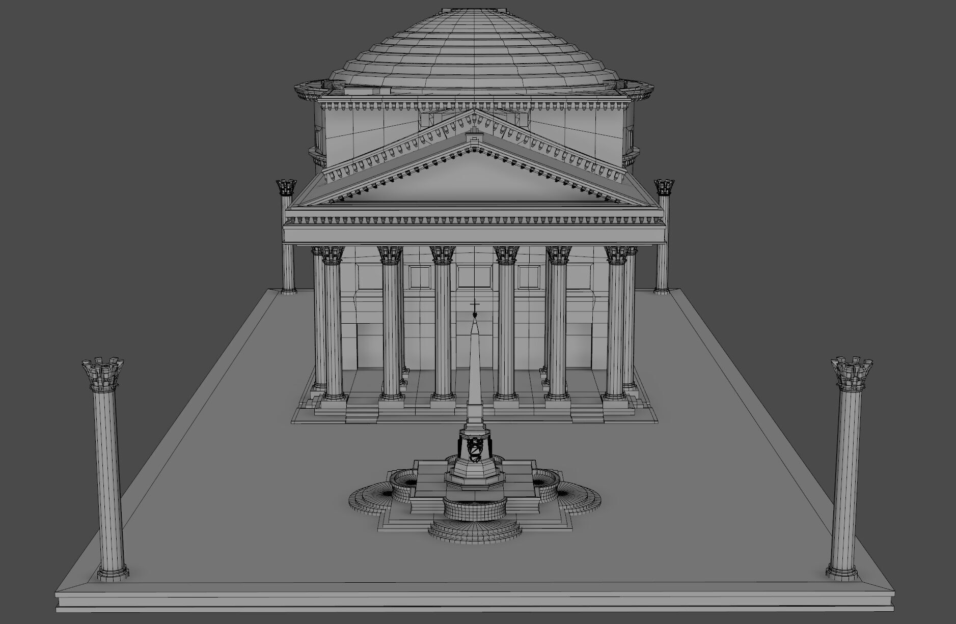 Pantheon in Rome 3D model_13