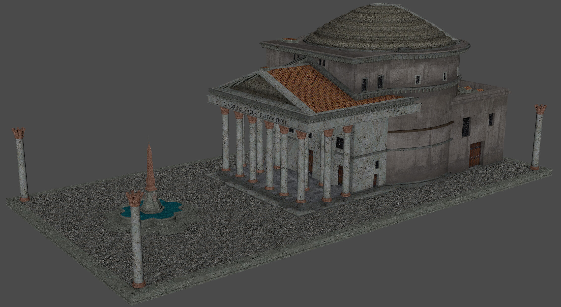 Pantheon in Rome 3D model_16