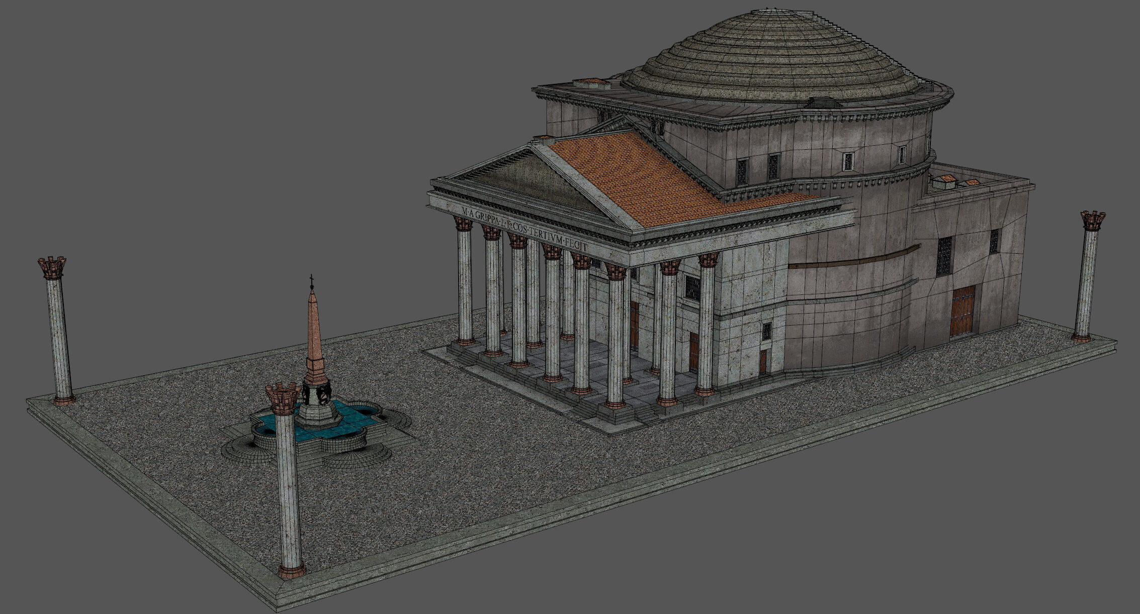 Pantheon in Rome 3D model_17
