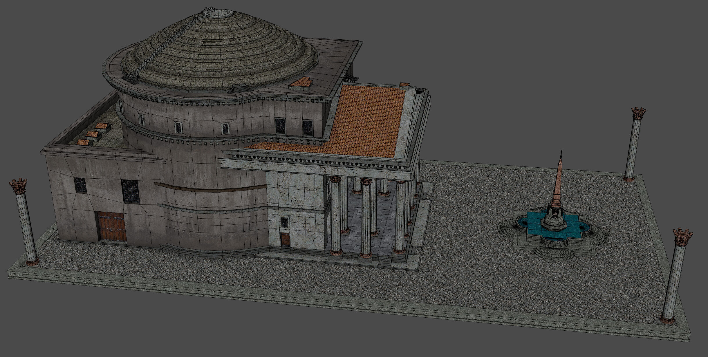 Pantheon in Rome 3D model_7