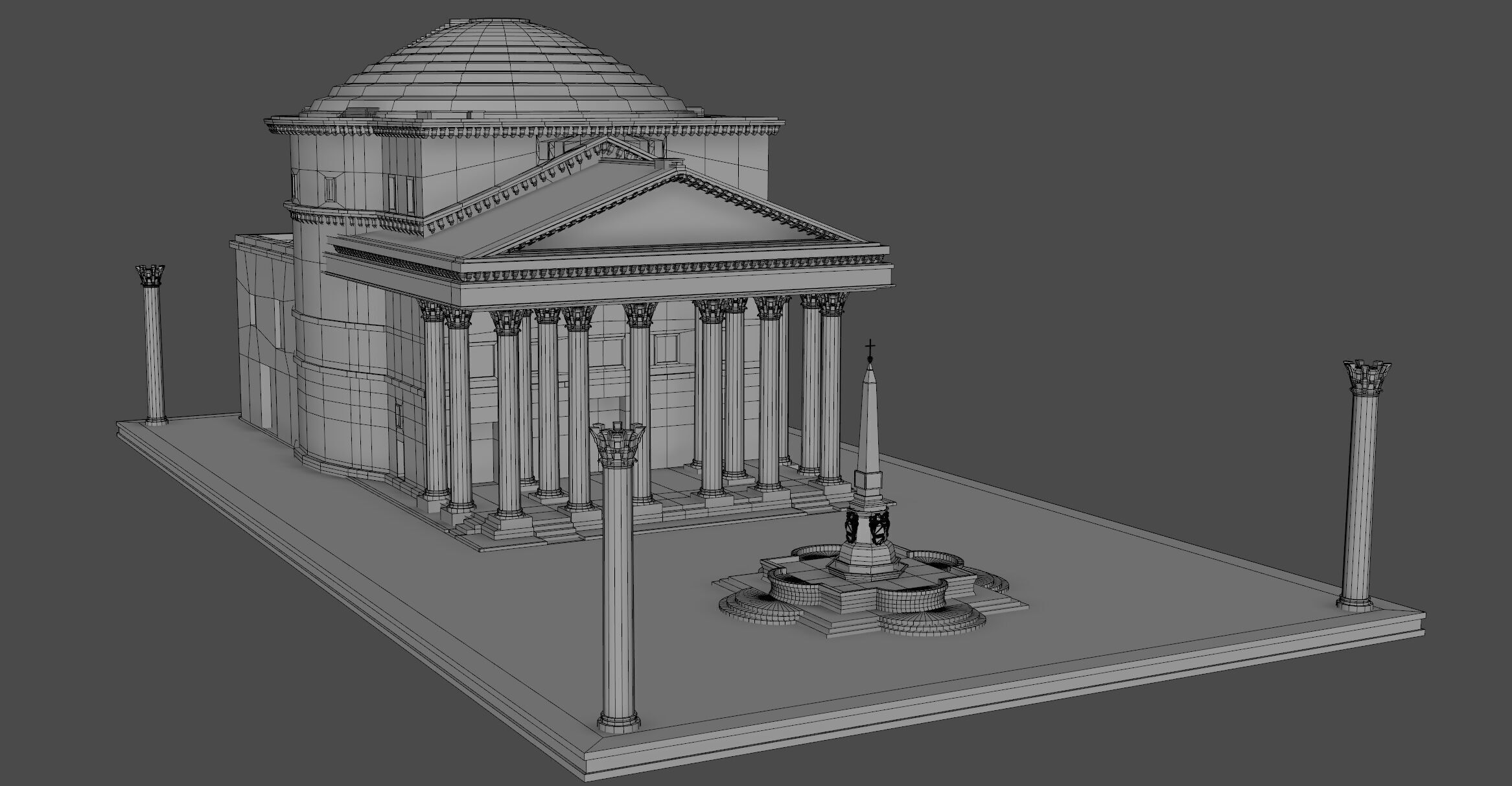 Pantheon in Rome 3D model_11