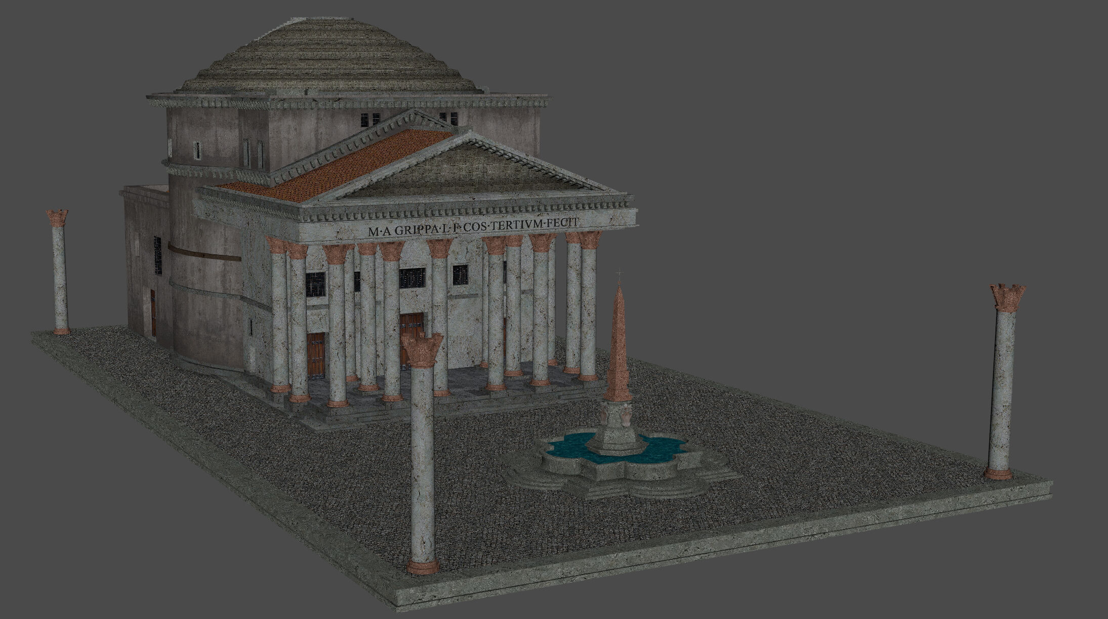 Pantheon in Rome 3D model_9