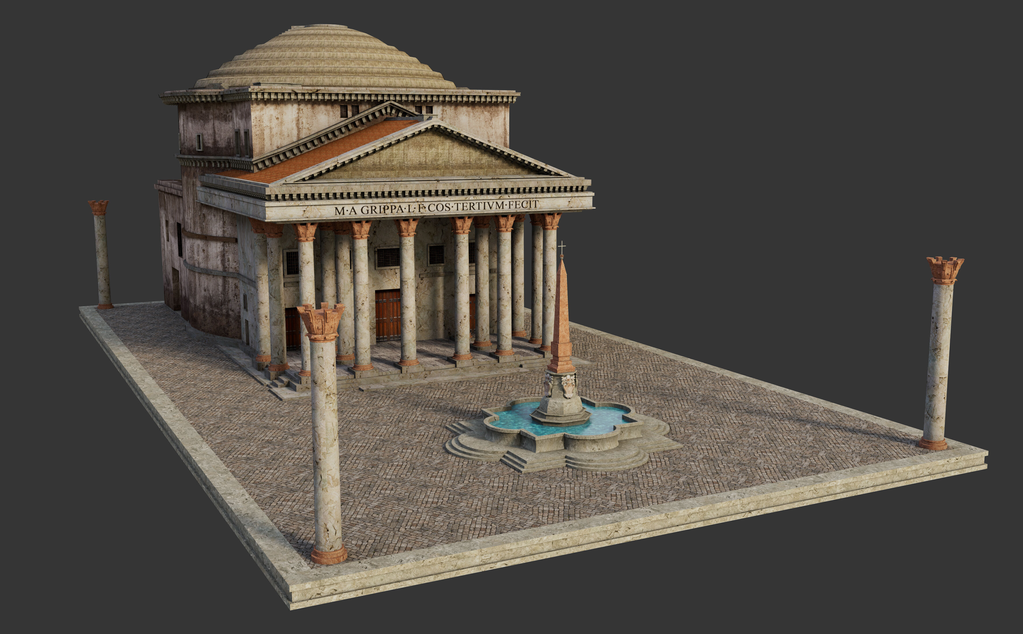 Pantheon in Rome 3D model_3