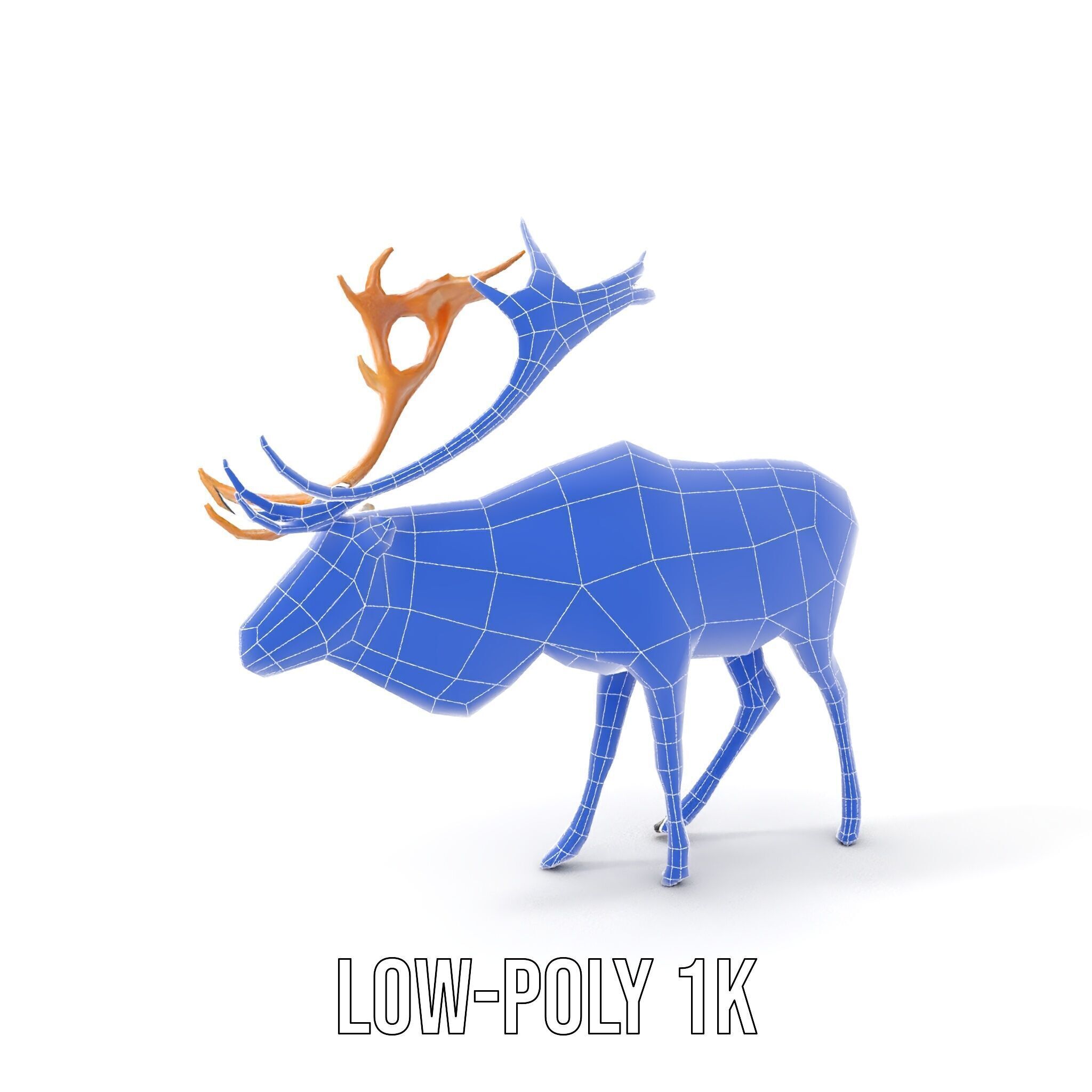 Detailed Reindeer Model Pack Low-poly 3D model_32