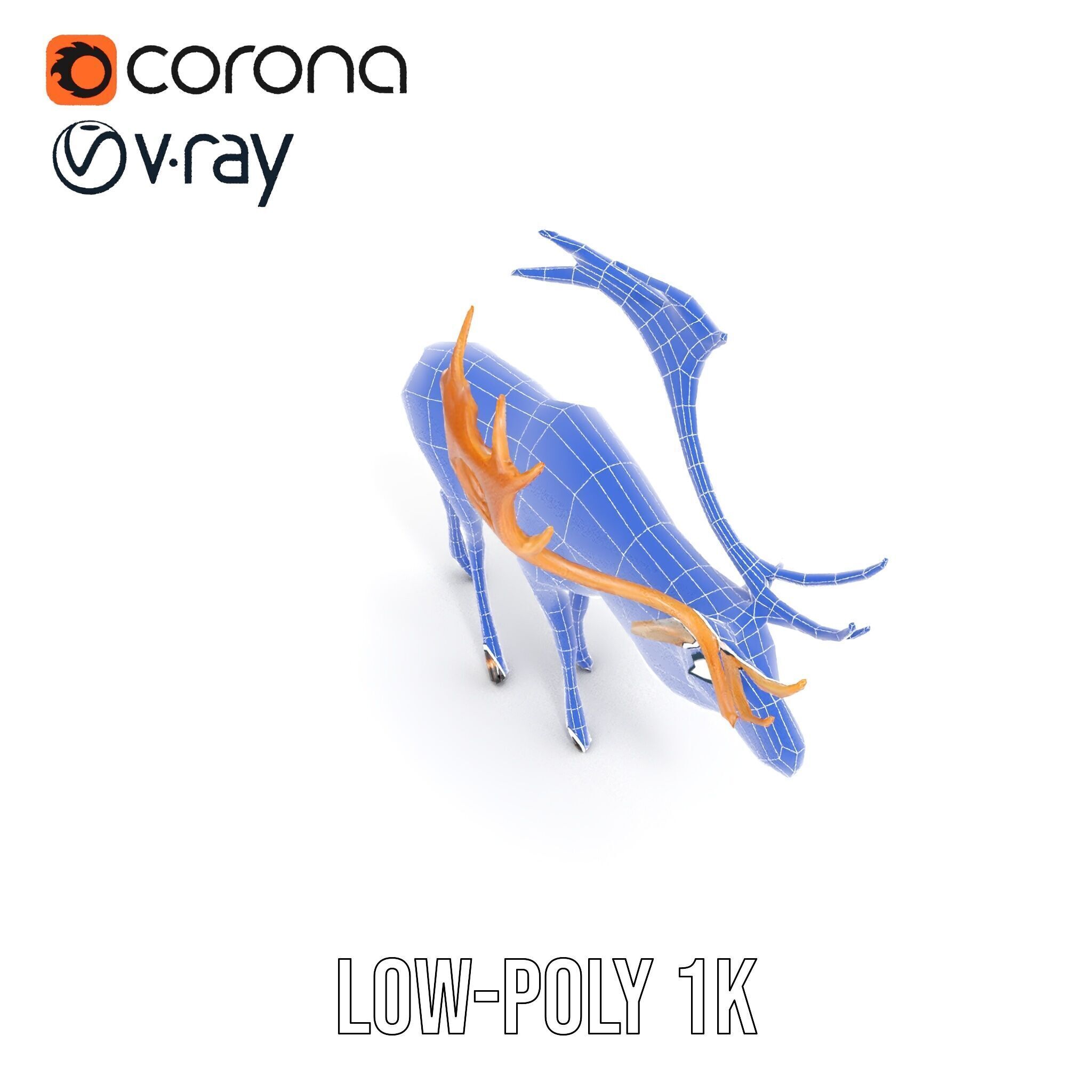 Detailed Reindeer Model Pack Low-poly 3D model_24