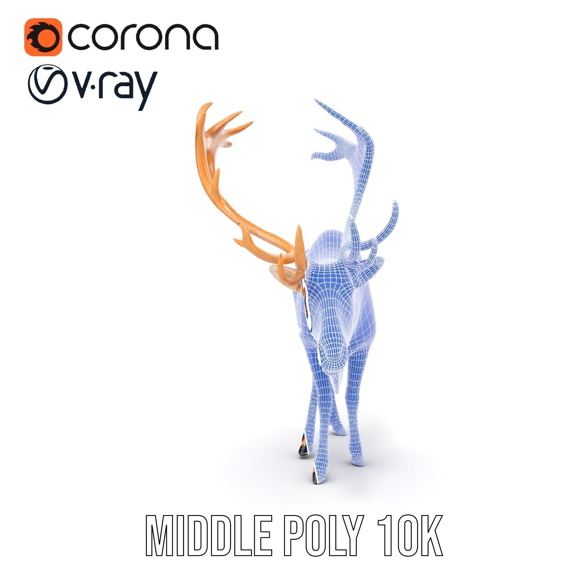 Detailed Reindeer Model Pack Low-poly 3D model_31