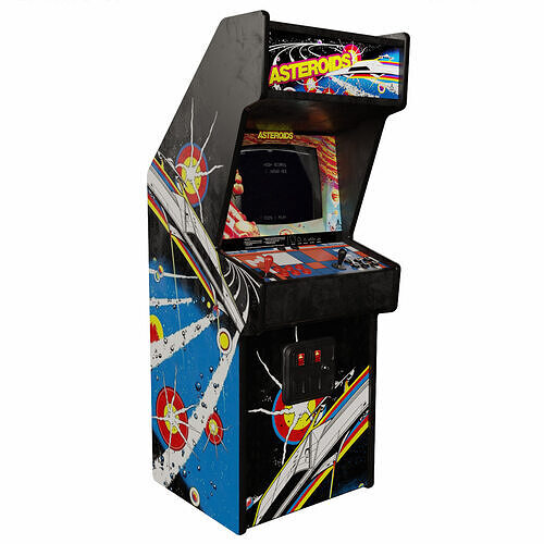 Asteroids Arcade Cabinet Retro Low-poly 3D model