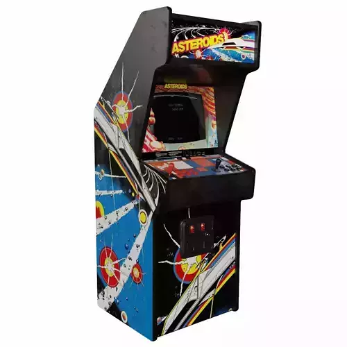 Asteroids Arcade Cabinet Retro Low-poly 3D model