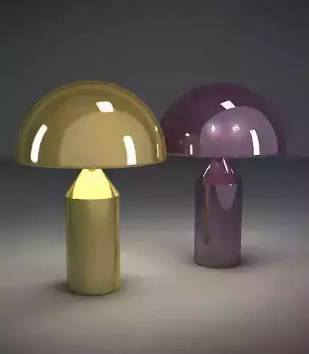 Oluce Atollo table lamp Low-poly 3D model