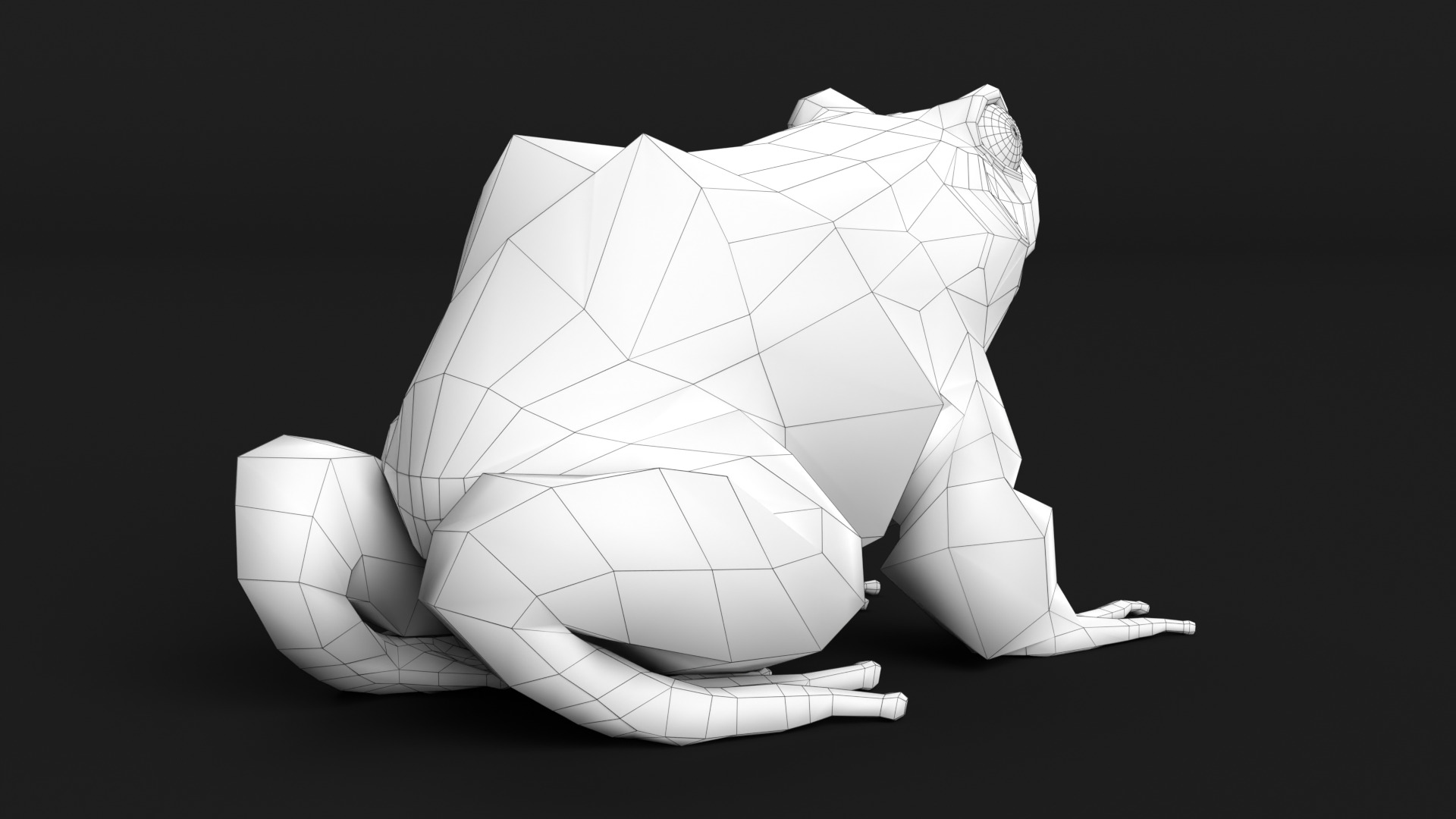 Bullfrog Low-poly 3D model_10